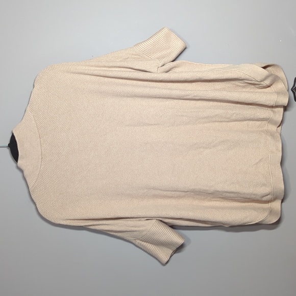 White House Black Market Modal Tan Knit Cardigan Sweater Zip Medium - Picture 3 of 17